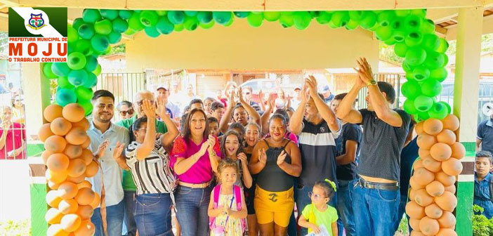 A prefeitura de Moju entrega a Escola Centro Ouro, na comunidade Nova Olinda, Alto Moju.