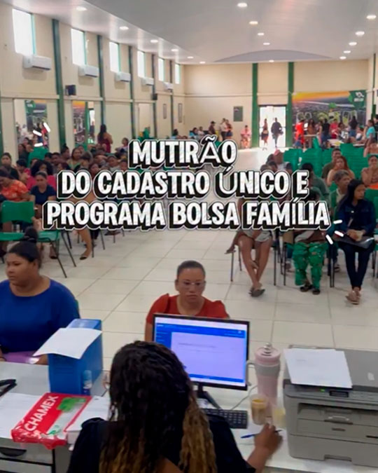 A Prefeitura de Moju, por meio da Secretaria Municipal de Assistência Social, realiza o Mutirão do Cadastro Único e Programa Bolsa Família, garantindo mais acesso aos serviços e benefícios para a população.