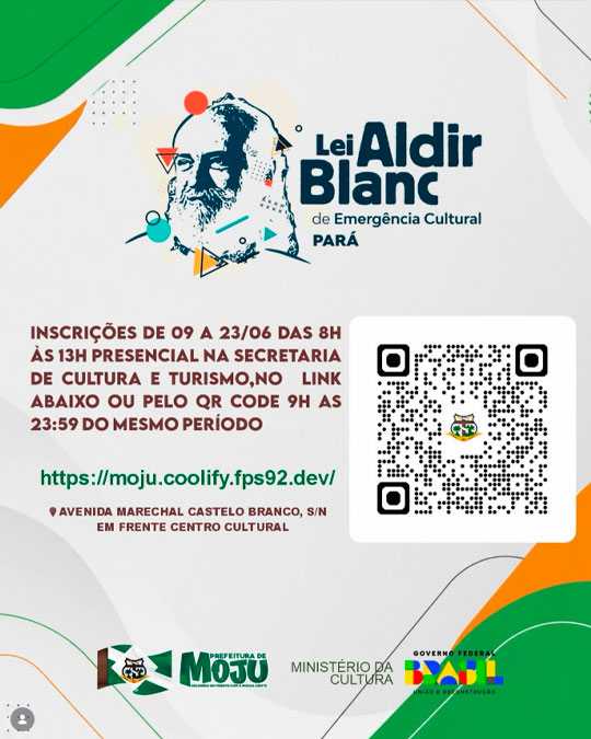 Atenção, fazedores de cultura de Moju!