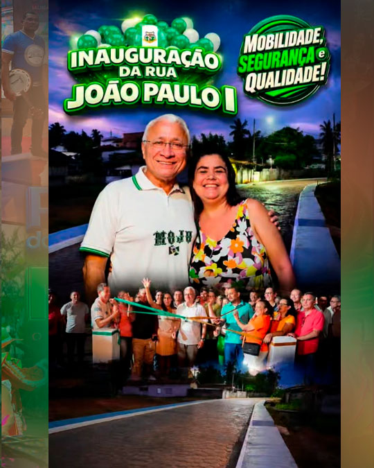 A Prefeitura de Moju inaugurou hoje (16), a Rua João Paulo I, mais uma importante obra de infraestrutura que leva mais mobilidade, segurança e qualidade de vida para os moradores.
